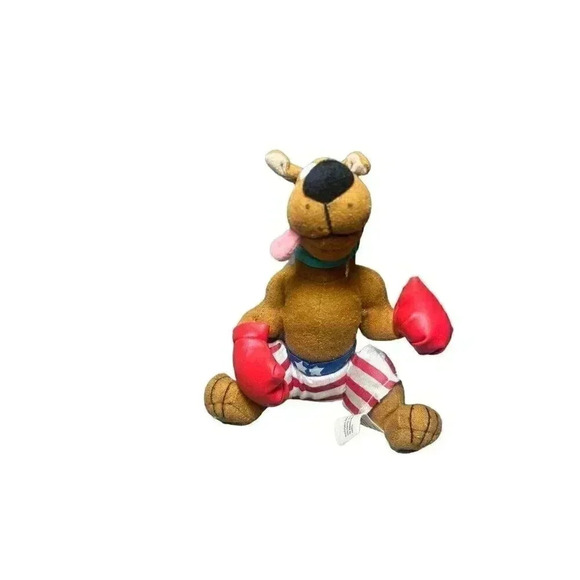 Scooby Doo Boxer Boxing Gloves American Flag Toy Network Plush 11.5" - Picture 3 of 9